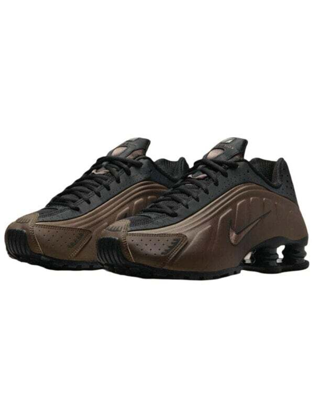 Nike Shox R4 Антискользящие Кроссовки для Бегунов Женские Браун/Чёрный