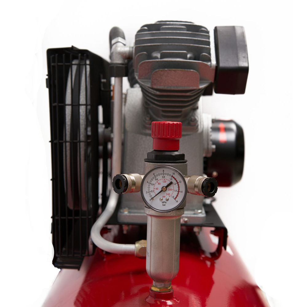 Компрессор ROSSVIK СБ4/С-200.LB30, 420 л/мин, 10 бар, ресивер 200 л, 380 В/2,2 кВт, красный