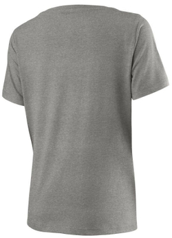 Женская футболка теннисная Wilson W Script Cotton Tee - heather grey/red