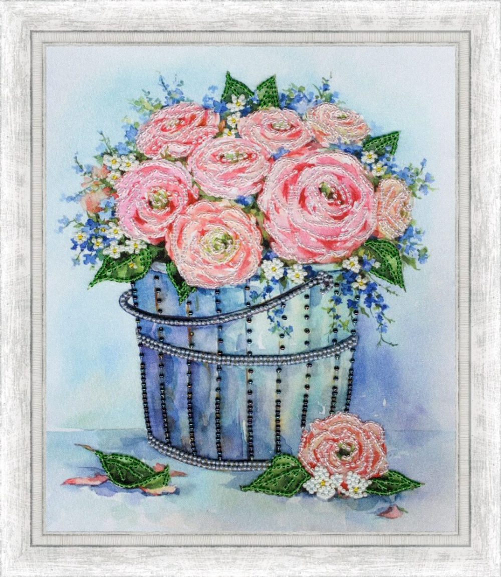 "Розы в ведерке"-РТ-166 вышивка