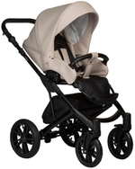 Детская коляска Indigo Mio Eco 3 в 1 с автокреслом Avionaut Cosmo Grey 02 св.бежевая кожа