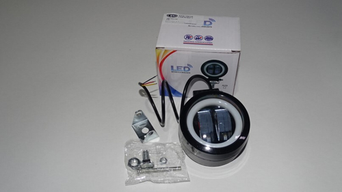 Фара светодиодная дополнительная 2 LED с ДХО 12-24V (круглая) (TLT)