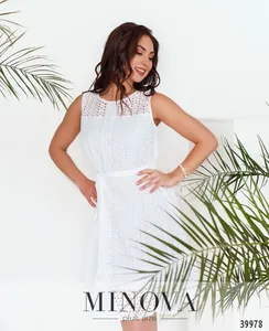 Платье 3146B-белый Minova