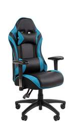 Офисное кресло Chairman CH43 экокожа, черно-бирюзовый