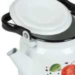 Чайник эмал, 2.3 л, с пластиковой кнопкой, Сиб товары, Каприче, бел, С2714.3*118