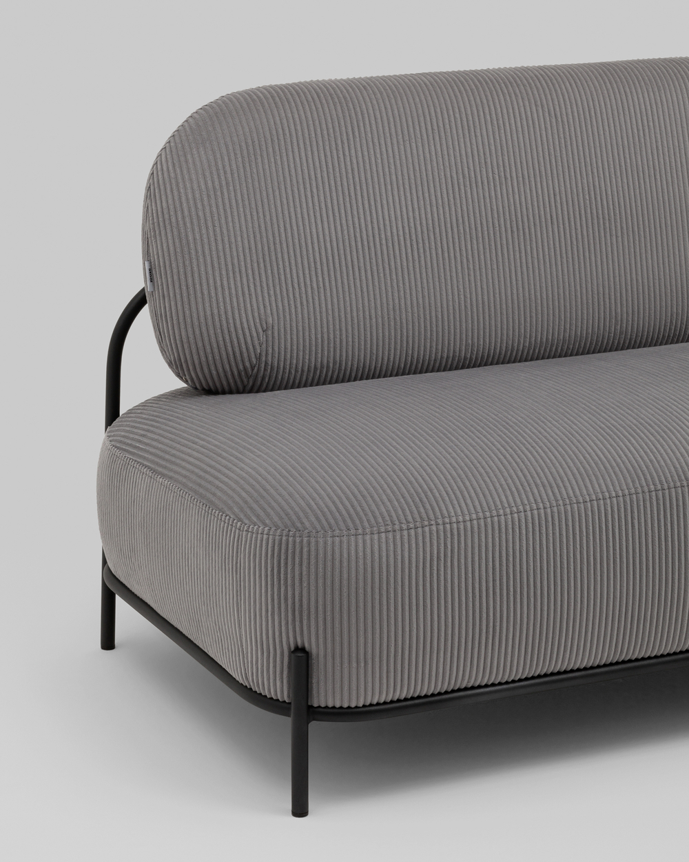 Диван Стоун велюр рельефный светло-серый