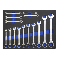 OPT-917P Тележка инструментальная, 7 полок с набором инструментов 289 пр, пластиковая столешница