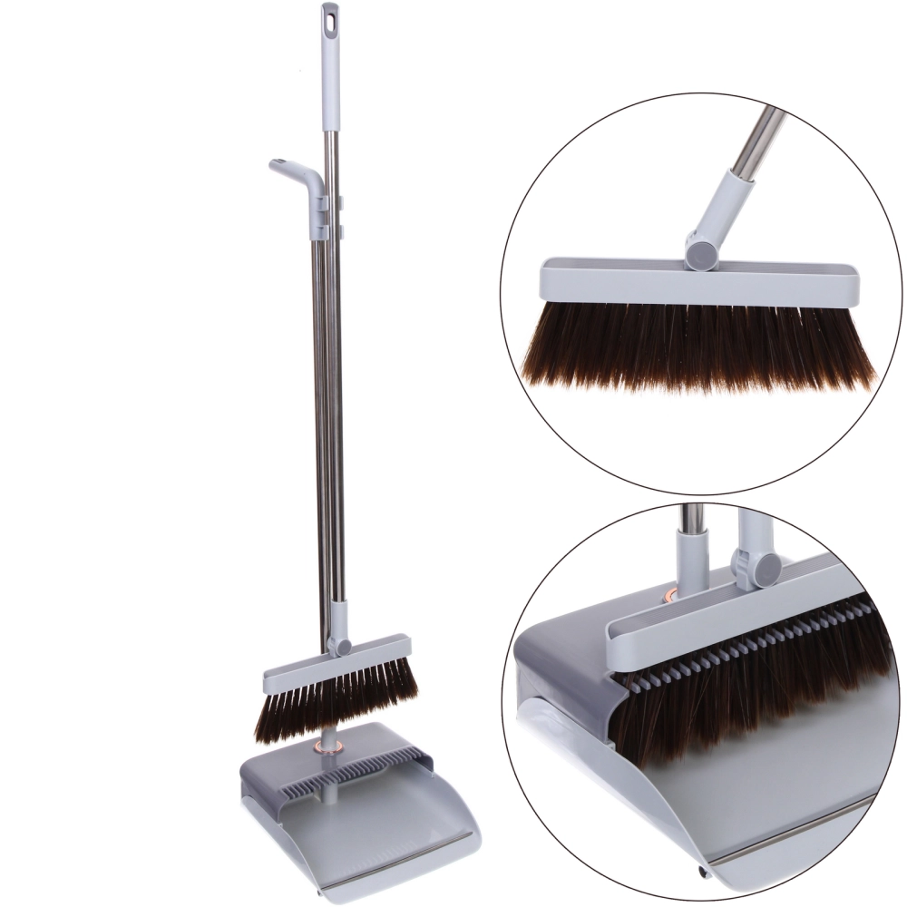 Набор для уборки, щетка для пола с совком «Gray» 015