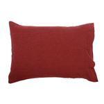 Наволочка изо льна бордового цвета essential, 50х70 см