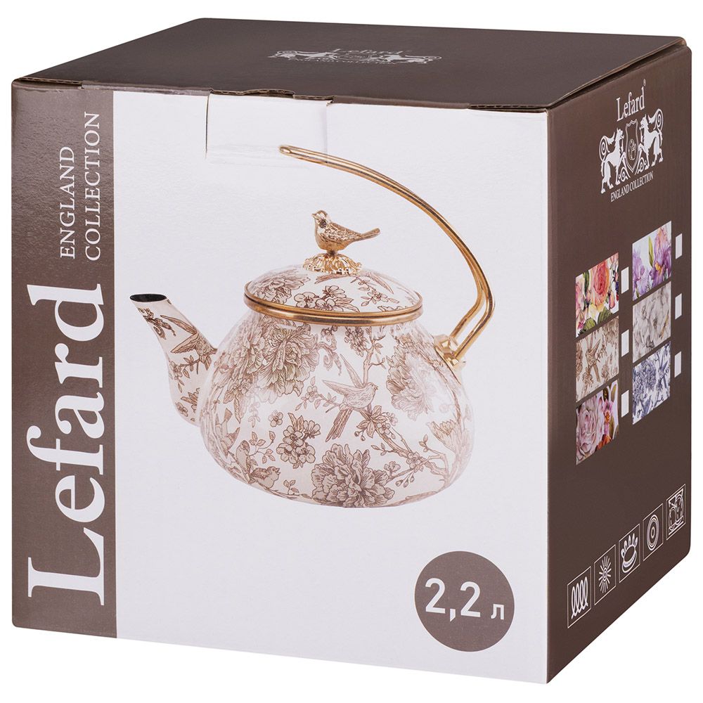 ЧАЙНИК LEFARD ЭМАЛИРОВАННЫЙ СЕРИЯ ФЛАНДРИЯ, 2,2Л