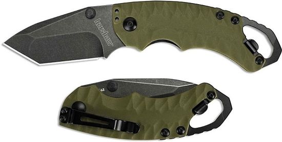 Складной нож KERSHAW Shuffle II Olive 8750TOLBW c клинком из стали 8Cr13MoV, рукоять GRN