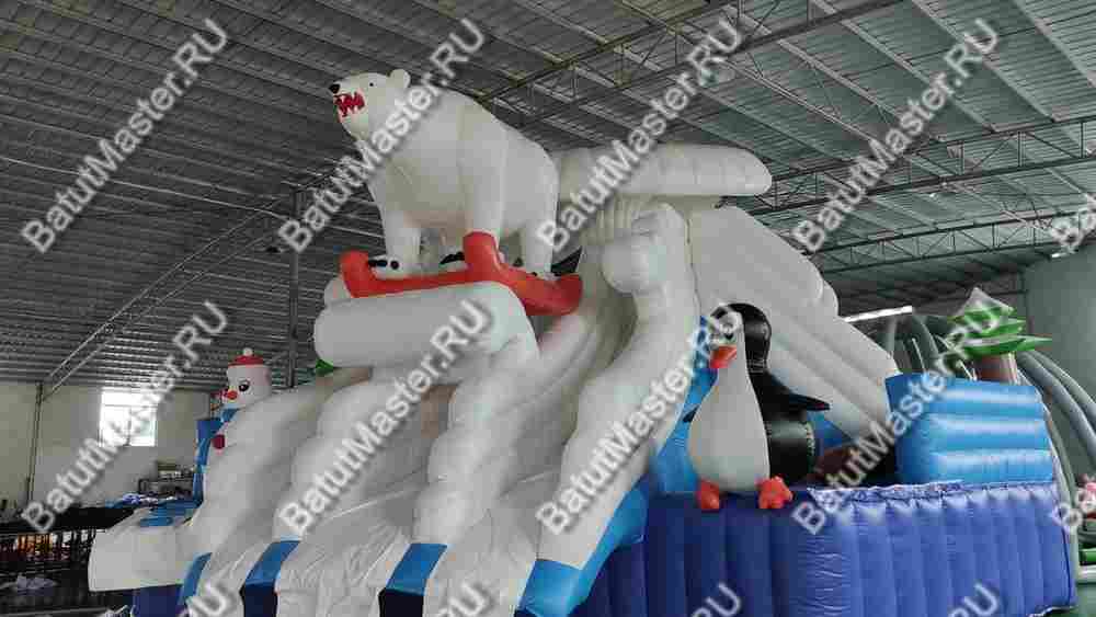 Надувной наземный аквапарк «Морское царство» 20*20*6 м