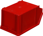 Ящик сплошной 250×148×130 мм, объем 4.81 л., арт.: 7967, красный, код: 00565