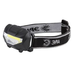 Фонарь налобный светодиодный ЭРА GB-501 Блэкджек на батарейках мощный яркий 3 режима черный | Налобные фонари