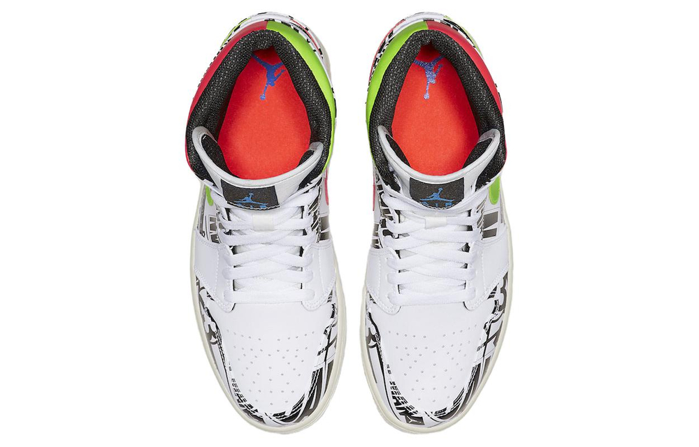 Jordan 1 Mid All Over Logos