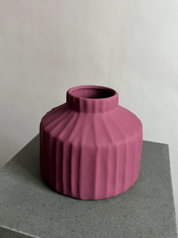 Ваза керамическая, цвет красный, 16,5*13,5 см