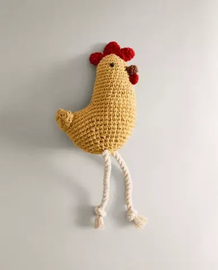 ZARA HOME ИГРУШКА ДЛЯ ДОМАШНИХ ЖИВОТНЫХ "КУРИЦА", БЕЖЕВЫЙ