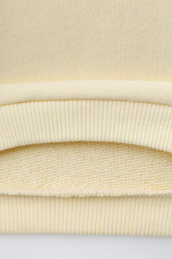 ZARA ТОЛСТОВКА С ВЫШИТЫМ КРОЛИКОМ, СВЕТЛО-ЖЕЛТЫЙ