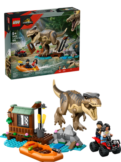 Конструктор Лего Парк Юрского периода Побег Ти-Рекса по реке | LEGO Jurassic Park T. rex River Escape - 76975, 199 д 5+