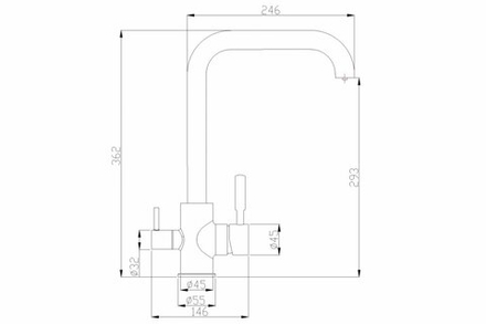 Смеситель Steel Hammer SH 715 INOX для кухонной мойки