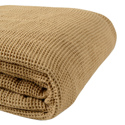 Покрывало вафельное 230х250 Tkano Essential светло-коричневое