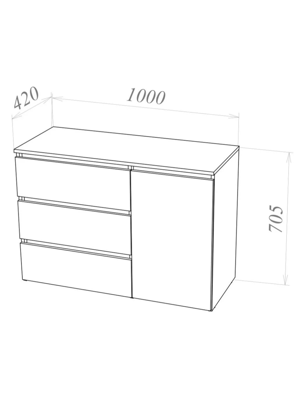Комод-26 Белый