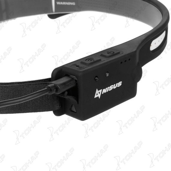 Фонарь налобный сенсорный LED-200 LM, COB-200LM, IPX4, USB (N-FN-HL76) NISUS