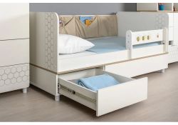 Комплект детской мебели Эльга белый шагрень / дуб белый комплектация 4