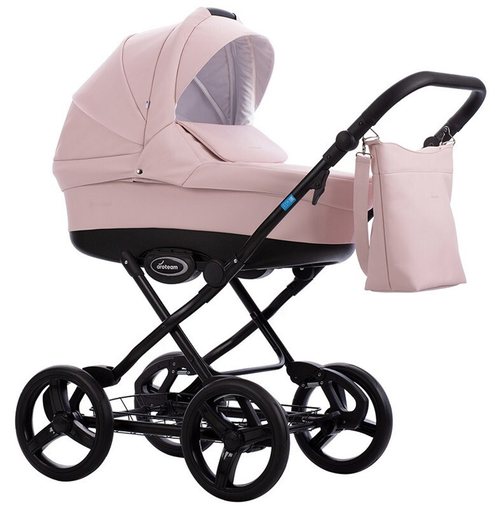 Детская коляска AroTeam Cocoline Prima 2 в 1 01 св.розовая кожа
