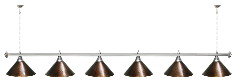 Лампа STARTBILLIARDS 6 пл. (плафоны золотые,штанга золотая,фурнитура золото)