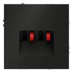 Розетка акустическая встраиваемая VOLTUM S70 4-местная, (черный матовый)