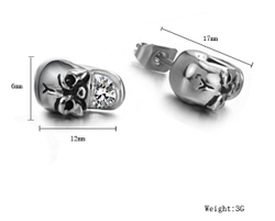 Серьги мужские "Череп" Steelman mn00932