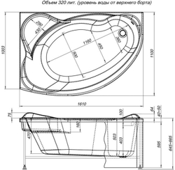 Фронтальный экран Aquanet Jamaica 160 L