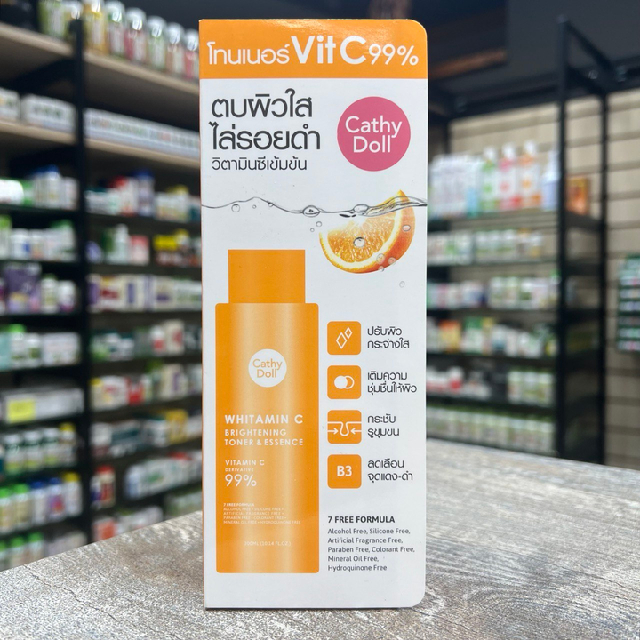 Тонер-эссенция для лица Cathy Doll Whitamin C Brightening Toner and Essence с витамином С 300 мл