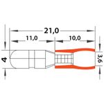Разъем штекерный изолированный штекер 4 мм 0.5-1.5 мм² (РШи-п 1.5-4/РШИп 1,25-4) красный REXANT