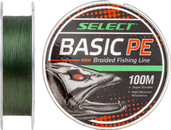 Шнур Select Basic PE 4x 100m (тёмно-зелёный) 0.18mm 22LB/9.9kg