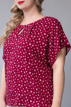 Блузка женская 3675ВП, бордовый #193Б093675ВП