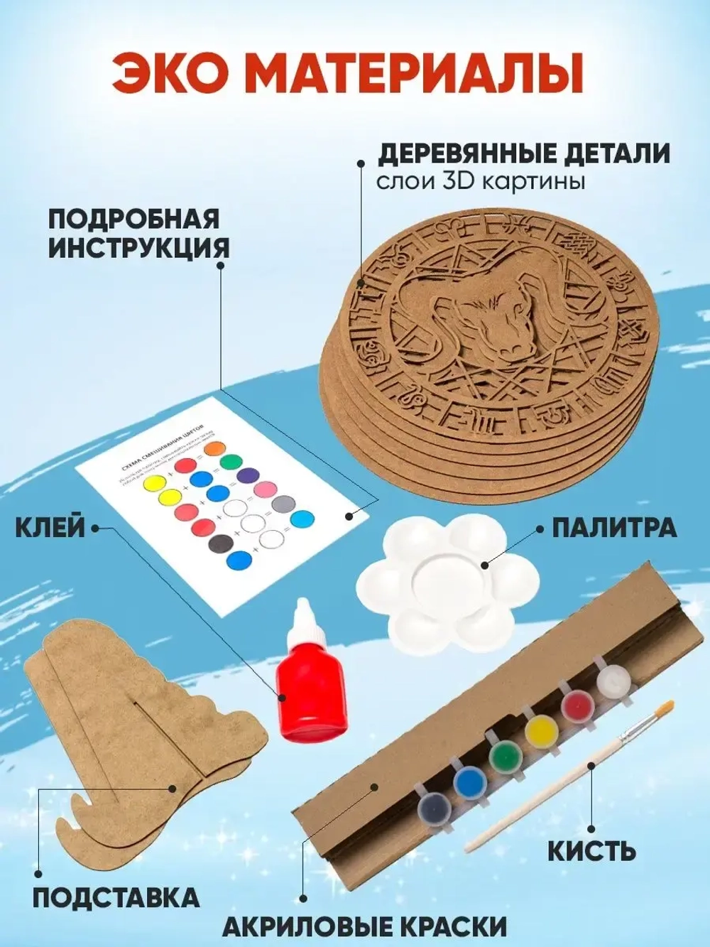 3D картина по номерам, Овен