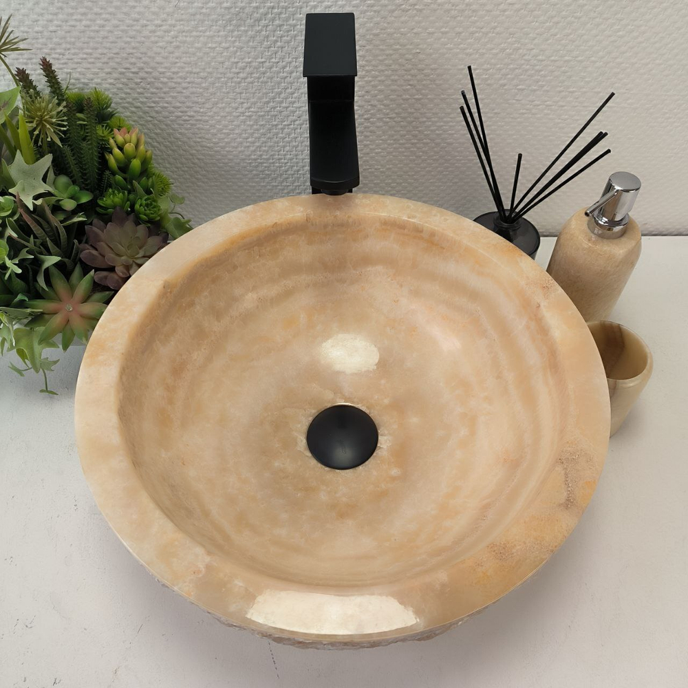 Раковина из оникса Bowl Yellow Marmo BO-62983 40*40*15