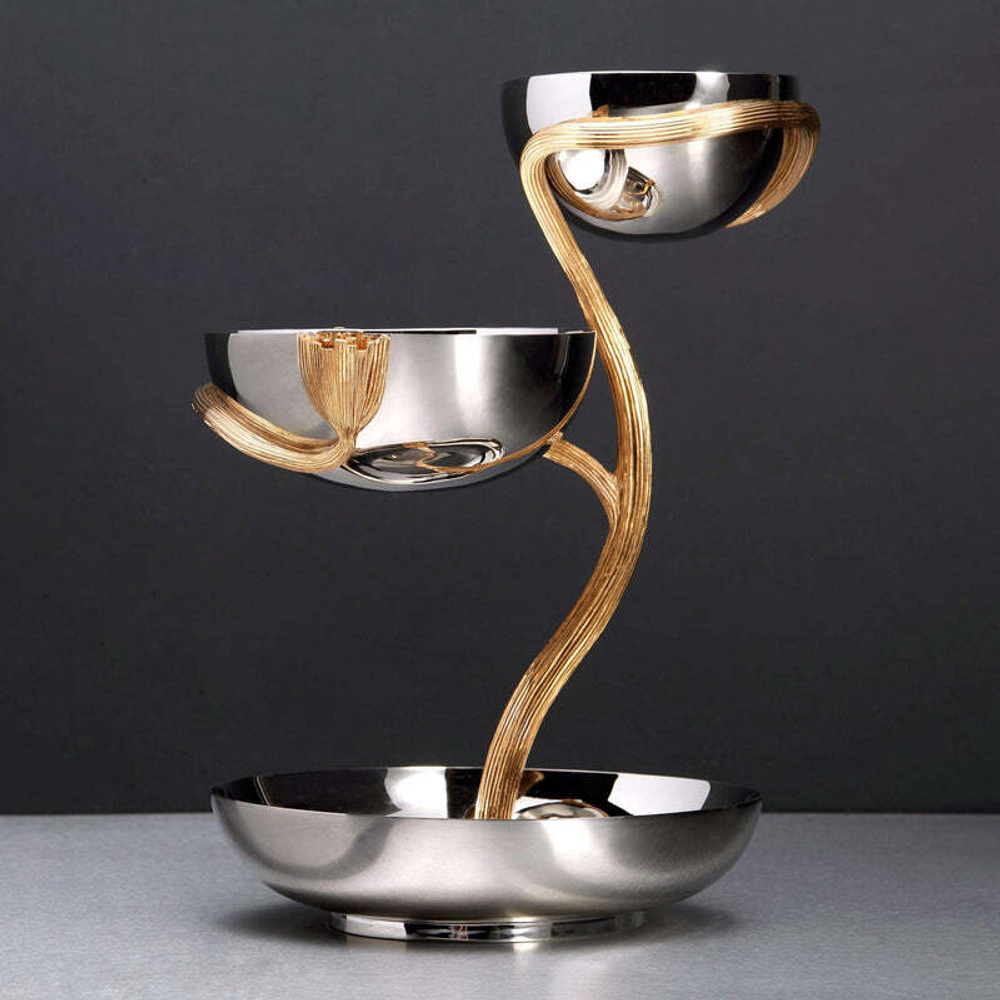 Трехуровневая чаша L'Objet Deco Leaves средняя