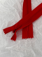 Молния потайная неразъемная красная 162