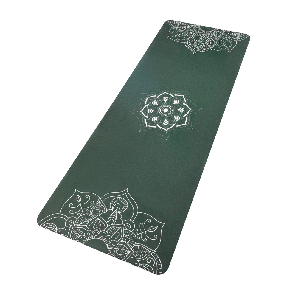 Тревел коврик для йоги Mandala Emerald 185*68*0,1 см из микрофибры и каучука (уценка)