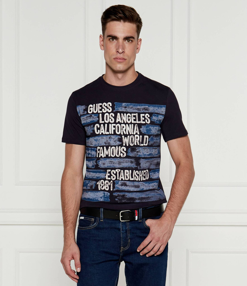 Футболка WORLD FAMOUS GUESS - темно-синий(M4YI40 J1314)