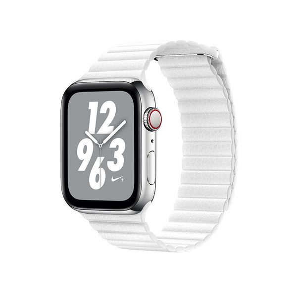 Ремешок кожаный COTEetCI W7 Leather Magnet Band (WH5206-WH) для Apple Watch 44мм/ 42мм Белый
