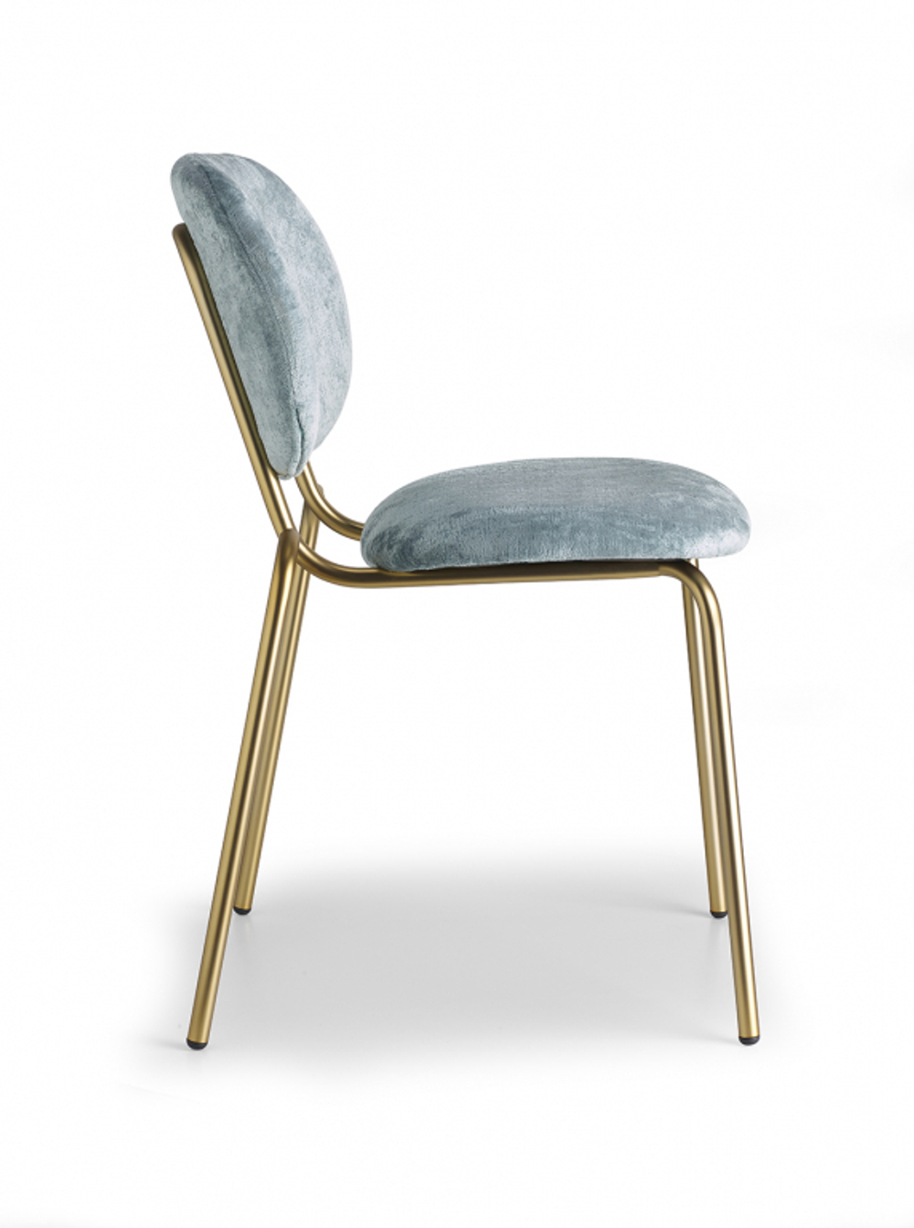 Стул металлический c обивкой Scab Design Si-Si Bold, матовое золото, светло-зеленый