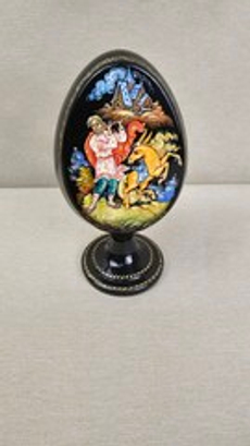 Яйцо сувенирное "Конек-горбунок"(ручная роспись Палех)