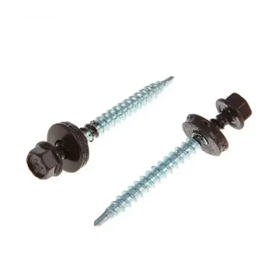 Саморез кровельный шоколадно-коричневый 5,5х19мм 7 штук