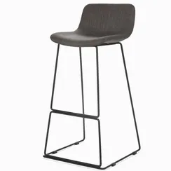 Барный стул Neo Soft 77 см, темно-серый, черные ножки