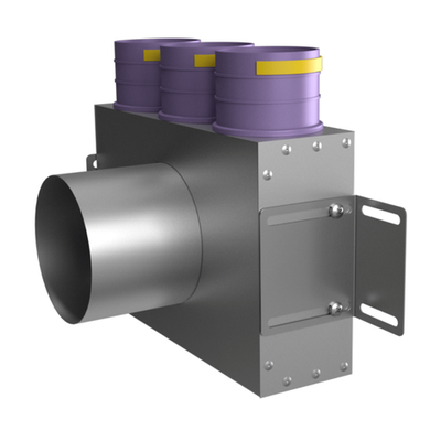 Присоединительная коробка потолочная VPS 125/75×3 на 3 выхода, круглая