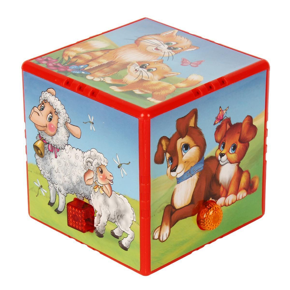 Развивающий кубик Шаинский музыка 50 песен, стихов,свет/звук, на бат. коробка HT875-R (Умка)